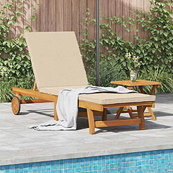 Chaise longue VidaXL - Ensemble de 2 - Beige