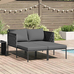 Chaise longue VidaXL - Gris foncé