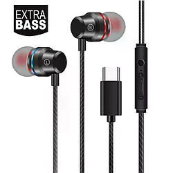 Écouteurs intra-auriculaires filaires - Noir