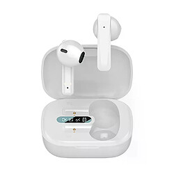 Écouteurs sans fil B13 V5.0 - Blanc Écouteurs intra-auriculaires - Bluetooth sans fil - Micro intégré - Sport - IPX5 étanches