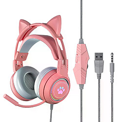 Casque gamer arceau oreilles de chat - Noir