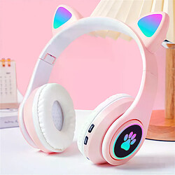 Écouteurs chat mignon LED - Violet