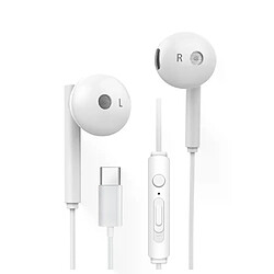 Écouteurs filaires Type-C - Blanc