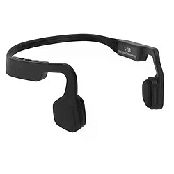 Écouteurs conduction osseuse - Noir Écouteurs à conduction osseuse - Tour de nuque - Bluetooth - Sans fil - IP56 - Micro - Télécommande