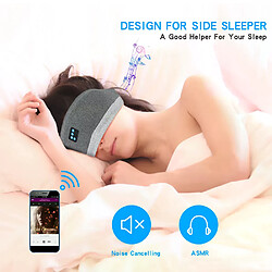 Masque de sommeil avec écouteurs Bluetooth - Noir