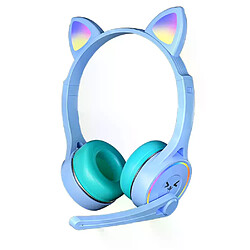 Casque lumineux Bluetooth T30 - Bleu