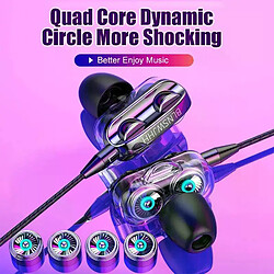 Écouteurs filaires sport 3,5 mm - Noir