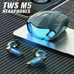 Écouteurs gamer Bluetooth 5.2 M5 - Blanc