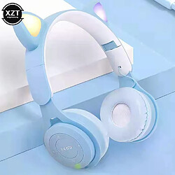 Casque lumineux Bluetooth chat pliable - Rose