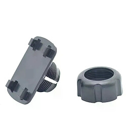 Adaptateur 17mm pour support téléphone - - Noir Adaptateur rond pour téléphone de voiture - Fixation 4 boucles - Plastique