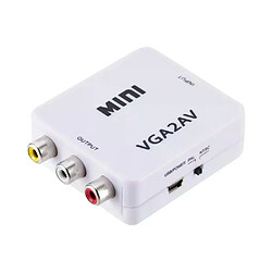 Adaptateur VGA vers RCA, convertisseur 1080P