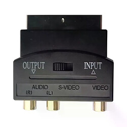 Adaptateur SCART AV vers 3 RCA Phono Composite S-vidéo