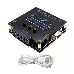 Adaptateur vidéo RGBS VGA SCART vers YPBPR, convertisseur de différence de couleur, luminosité réglable