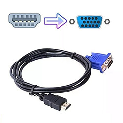 Câble HDMI vers VGA avec adaptateur audio - 1 M/10 M - 1080P HD