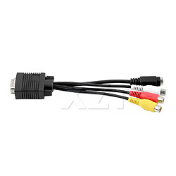 Adaptateur VGA vers S-Vidéo/3 RCA - Blanc