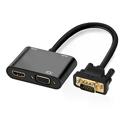 Adaptateur VGA vers HDMI 3 en 1 avec audio