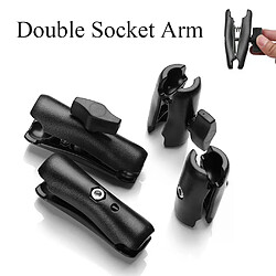 Bras à Double douille pour caméras Gopro Compatible 1 pouce Bases – Bras court et long de 65mm/95mm – Réglable