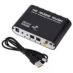 Décodeur audio SPDIF 5.1 / 2.1 Décodeur audio DAC SPDIF - entrée numérique - sortie 5.1 ou 2.1 canaux