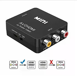 Adaptateur RCA AV vers HDMI - Noir
