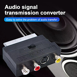 Adaptateur SCART à 3 RCA + S-Vidéo
