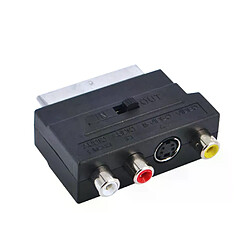 Adaptateur SCART à 3 RCA + S-Vidéo