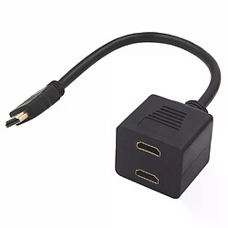 Câble HDMI 1 en 2 entrées et sorties