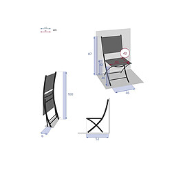 Hesperide Lot de 4 Chaises Modula - Gris pas cher