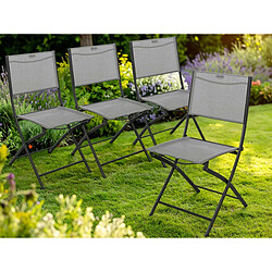 Hesperide Lot de 4 chaises Modula - Gris