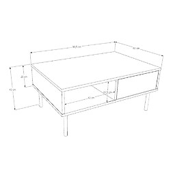 1001jouets Table basse Moon - Noir