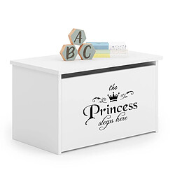 1001jouets Coffre à jouets Diane princesse - Blanc