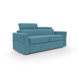 Divani.store Avalon canapé convertible - Bleu ciel