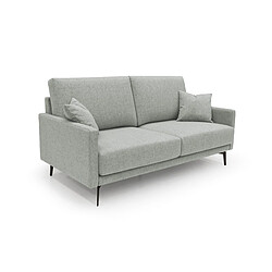 Divani.store Canapé droit 3 places - Gris clair