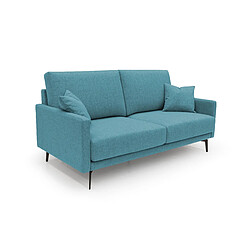 Divani.store Saturno canapé droit 2 places - Bleu ciel