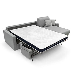 Divani.store Chris Canapé d'Angle - 288 cm - Droit Gris