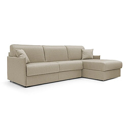 Divani.store Evans Canapé d'angle T13 272 cm - Beige