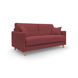 Divani.store Edgar - Canapé lit convertible 160 cm Rouge