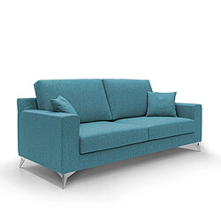 Divani.store canapé droit 3 places - Bleu ciel