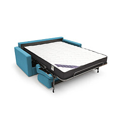 Divani.store Canapé convertible 2 places - Bleu ciel
