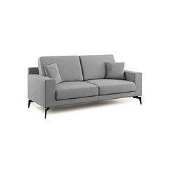 Divani.store Canapé droit 3 places - Gris