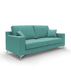Divani.store canapé droit 3 places - Vert d'eau