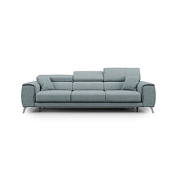 Divani.store Canapé droit relax - Bleu gris