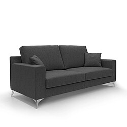 Divani.store Canapé droit 2 places - Anthracite