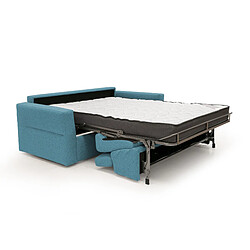 Divani.store Avalon canapé convertible - Bleu ciel