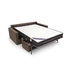 Divani.store Canapé convertible 2 places - Brun
