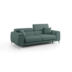 Divani.store Canapé droit 3 places - Vert