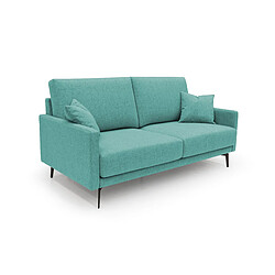Divani.store Saturno canapé droit 3 places - Vert d'eau