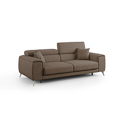 Divani.store Canapé droit 3 places relax – Brun