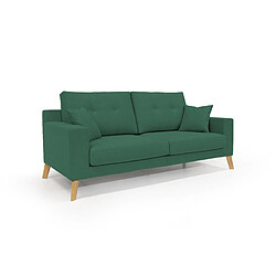 Divani.store Canapé droit 3 places - Vert