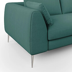 Avis Divani.store Canapé droit 2 places - Bleu canard