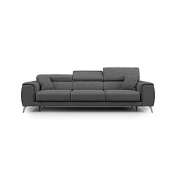 Divani.store Canapé droit 4 places - Anthracite